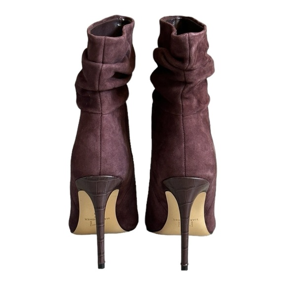 Marc Fisher Ankle Boot 9 NWOB Burgundy Rayya Stiletto Slouchy Leather Point Toe - Picture 3 of 11